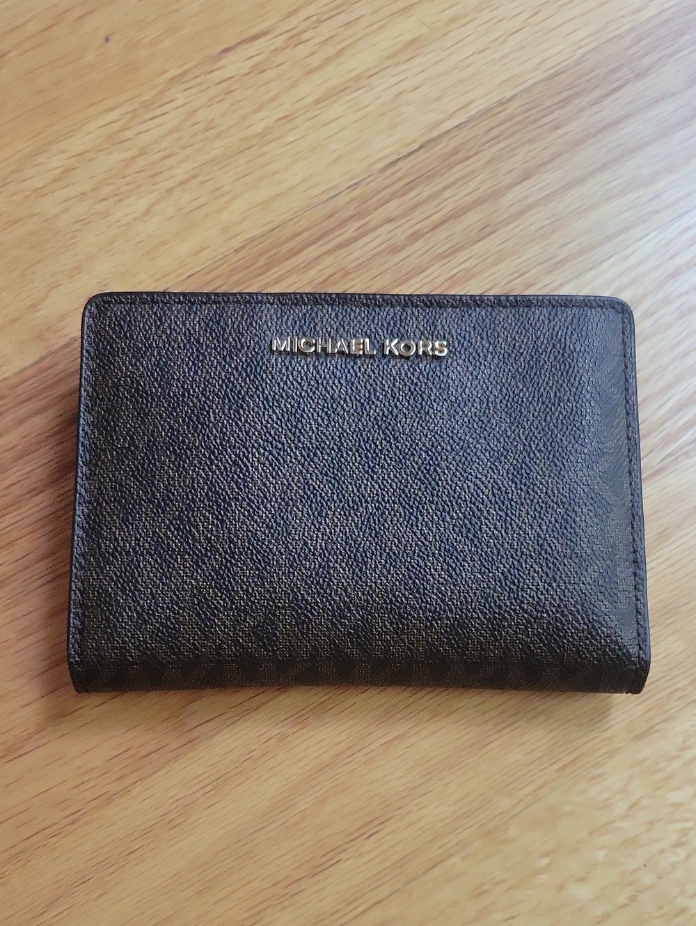 Michael Kors Black Leather Card Holder with Gold Logo